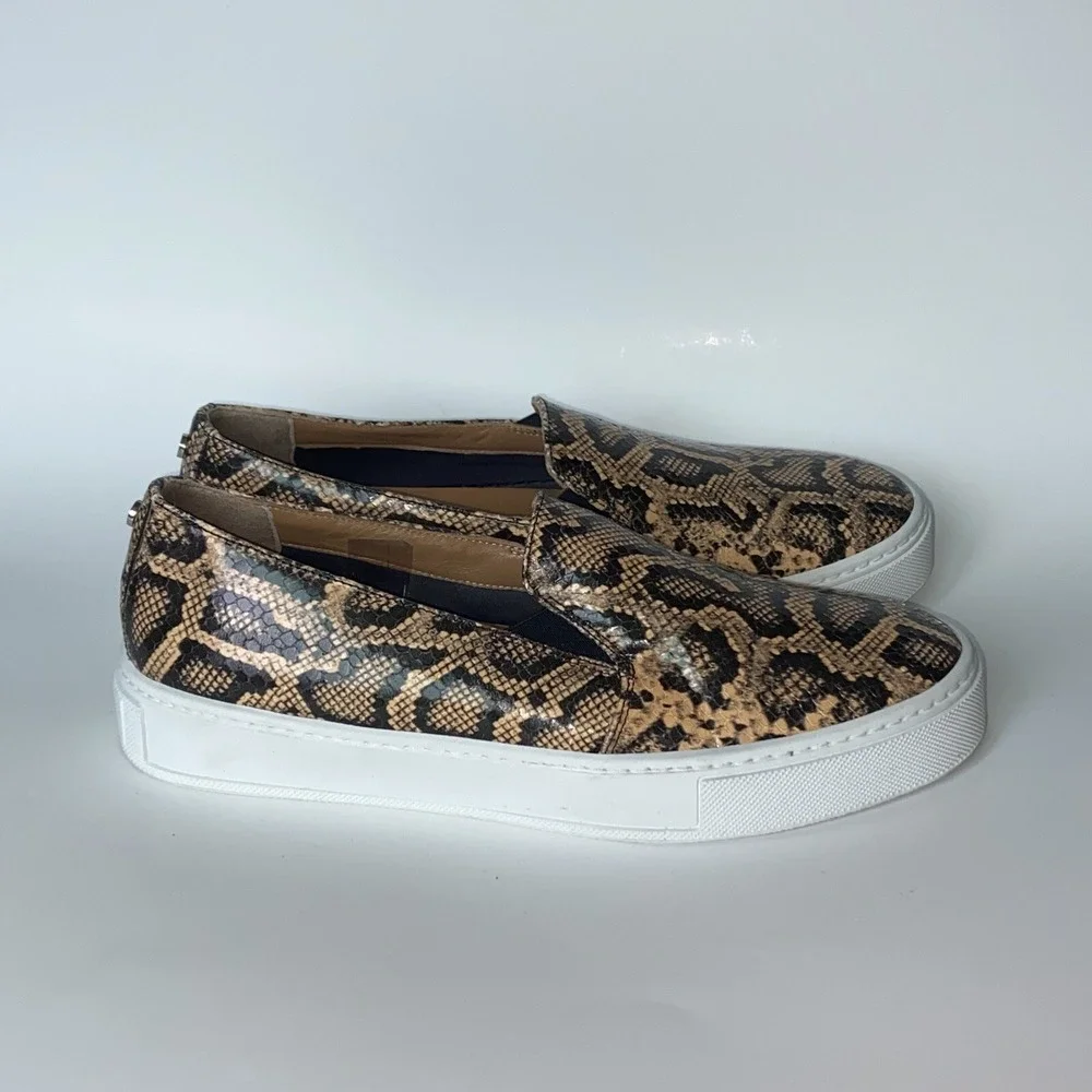 Aquatalia Slip On Loafers Python Leather Snake Shoe Women's Size $450